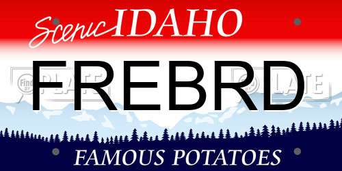 FREBRD Idaho License Plate