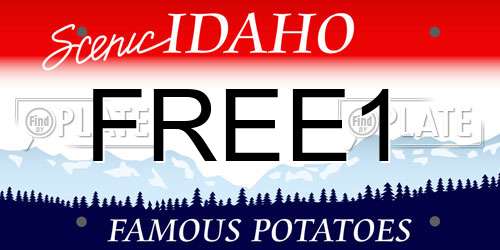 FREE1 Idaho License Plate