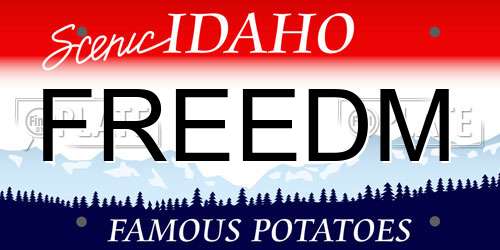 FREEDM Idaho License Plate