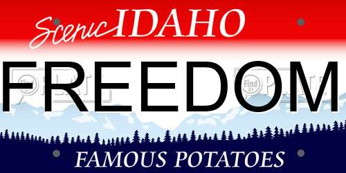 FREEDOM Idaho License Plate
