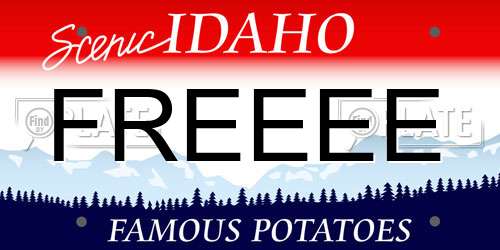 FREEEE Idaho License Plate