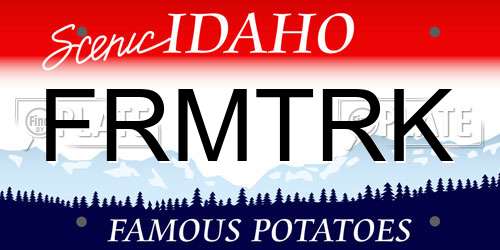 FRMTRK Idaho License Plate
