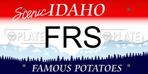 FRS Idaho License Plate