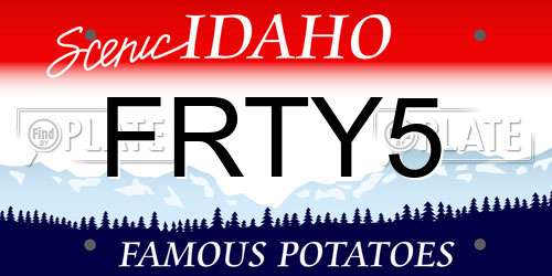 FRTY5 Idaho License Plate
