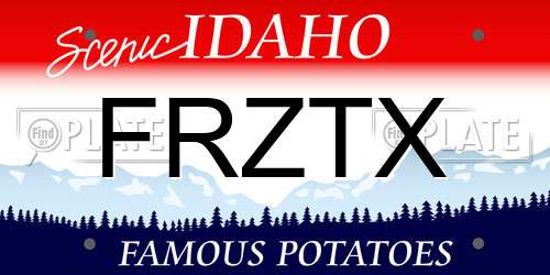 FRZTX Idaho License Plate
