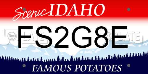 FS2G8E Idaho License Plate