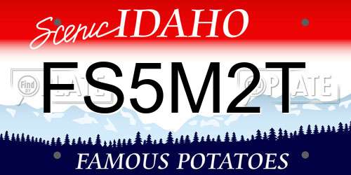 FS5M2T Idaho License Plate
