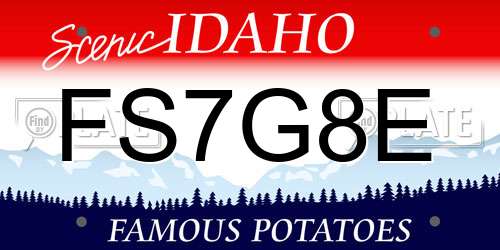 FS7G8E Idaho License Plate