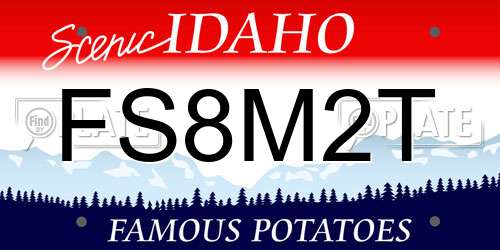 FS8M2T Idaho License Plate