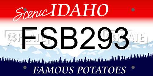 FSB293 Idaho License Plate