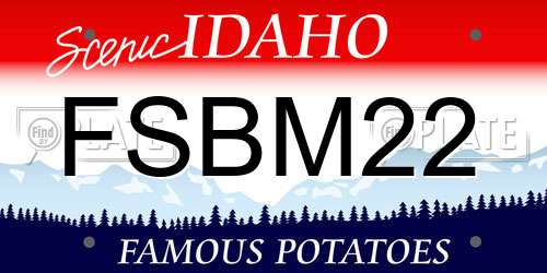 FSBM22 Idaho License Plate