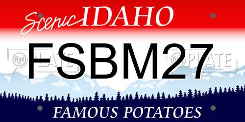FSBM27 Idaho License Plate