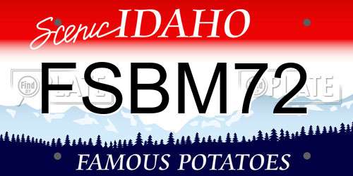 FSBM72 Idaho License Plate