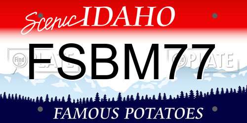 FSBM77 Idaho License Plate
