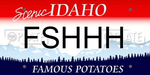 FSHHH Idaho License Plate