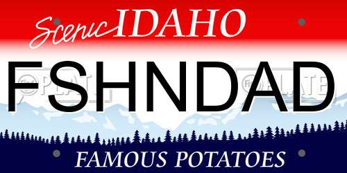 FSHNDAD Idaho License Plate