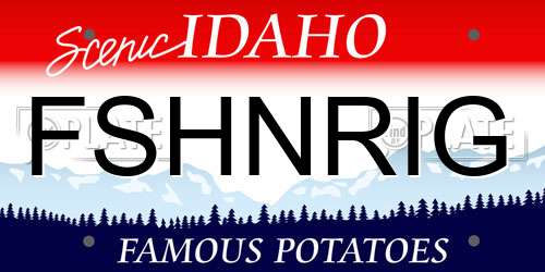 FSHNRIG Idaho License Plate