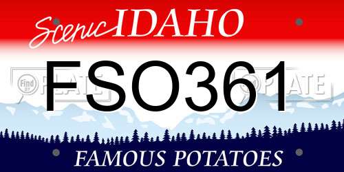FSO361 Idaho License Plate