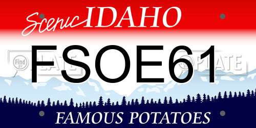 FSOE61 Idaho License Plate