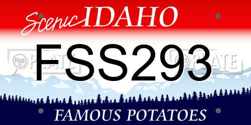 FSS293 Idaho License Plate