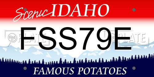 FSS79E Idaho License Plate