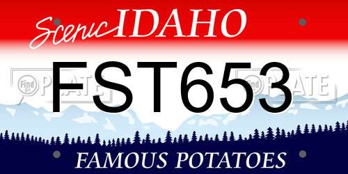 FST653 Idaho License Plate
