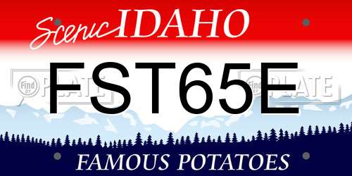 FST65E Idaho License Plate