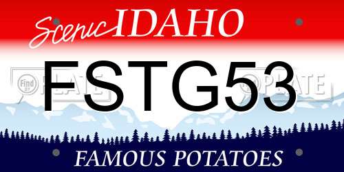 FSTG53 Idaho License Plate