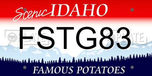 FSTG83 Idaho License Plate