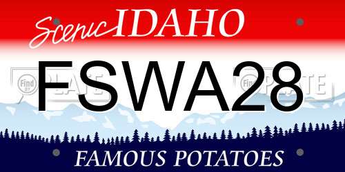 FSWA28 Idaho License Plate