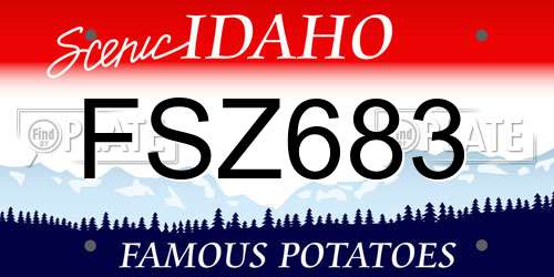 FSZ683 Idaho License Plate