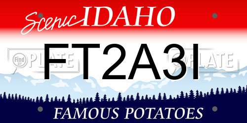 FT2A3I Idaho License Plate