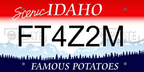 FT4Z2M Idaho License Plate