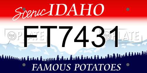 FT7431 Idaho License Plate