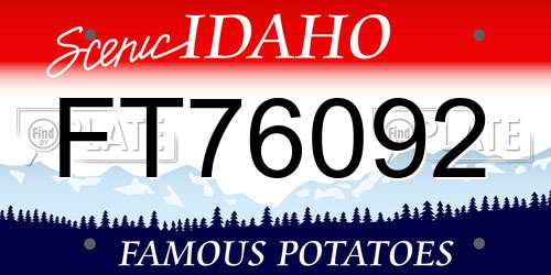 FT76092 Idaho License Plate
