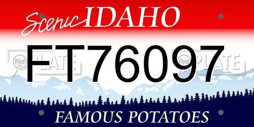FT76097 Idaho License Plate