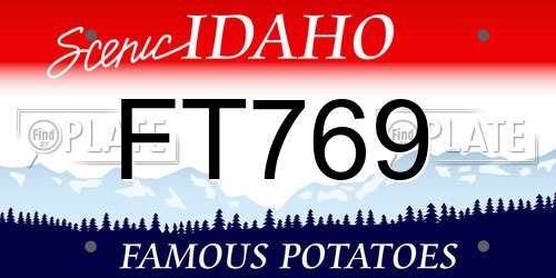 FT769 Idaho License Plate