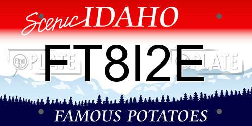 FT8I2E Idaho License Plate