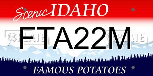 FTA22M Idaho License Plate