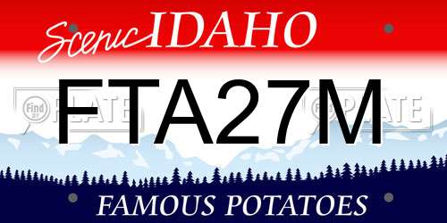 FTA27M Idaho License Plate