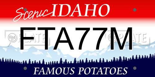 FTA77M Idaho License Plate