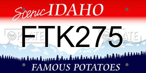 FTK275 Idaho License Plate