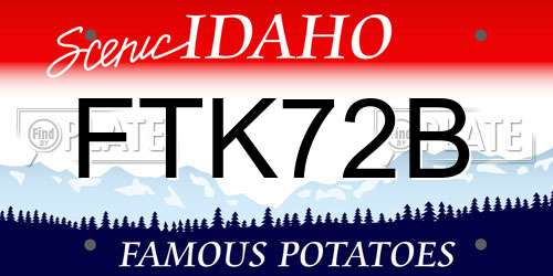 FTK72B Idaho License Plate