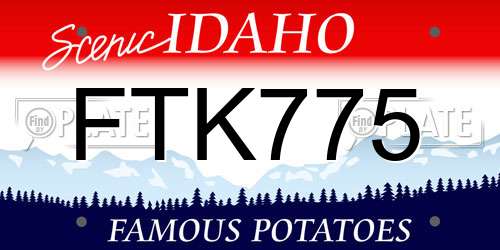 FTK775 Idaho License Plate