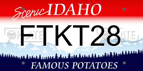 FTKT28 Idaho License Plate