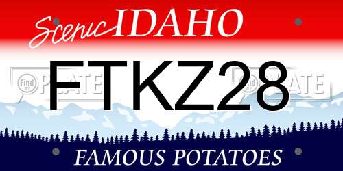 FTKZ28 Idaho License Plate