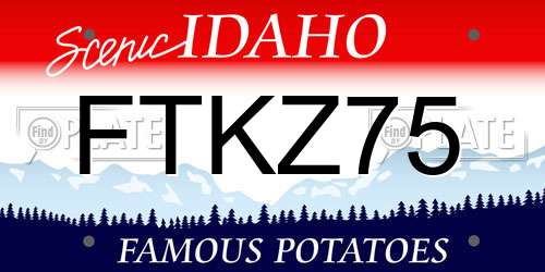FTKZ75 Idaho License Plate