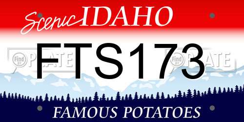FTS173 Idaho License Plate