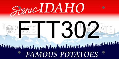 FTT302 Idaho License Plate