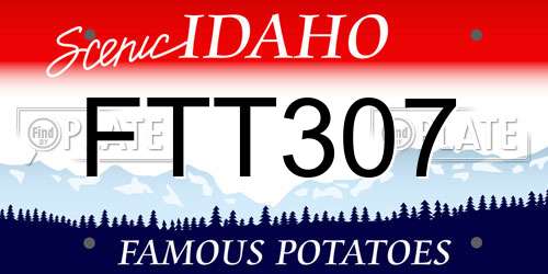 FTT307 Idaho License Plate